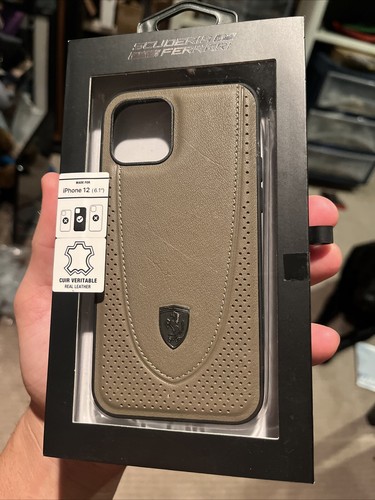 Official Ferrari Gray Car Racing iPhone 12 6.1” Hard Case