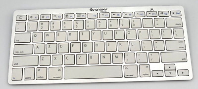Sanoxy Silver Wireless Bluetooth Keyboard Ipad Iphone Android Tested & Works