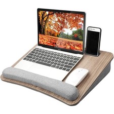 HUANUO Portable Lap Laptop Desk with Pillow Cushion, Fits up to 15.6 inch Lap...