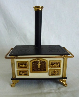 MagiDeal 1/12 Miniatur Herd Bronze - Puppenhaus Küchenzubehör Für Realistische Spielwelten