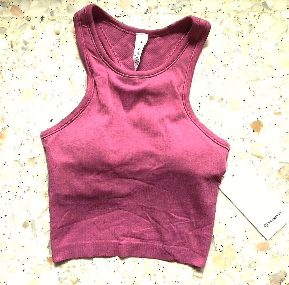 Ebb to Street RB Crop Tank 6号 薄紫(ピンク) NWT Lululemon