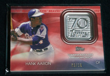 2021 Topps Red Parallel /10 Hank Aaron #70LP-HA 70th Anniversary Logo Patch