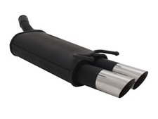 NOVUS Sportauspuff Endschalldämpfer 2x76mm MS-Design passend für OPEL CORSA B