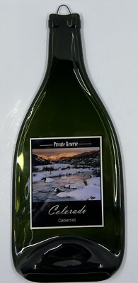 Colorado Private Reserve Cabernet Flat Glass Wine Bottle Wall Art / Cheese Tray