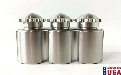 Triple Remote Brake Fluid Reservoir - Custom Hot Rod - Satin Finish