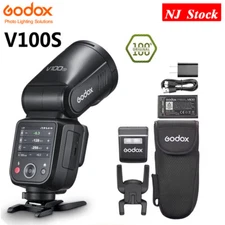 US Godox V100S 2.4G 100w TTL HSS Round Head Flash Speedlite Touchscreen for Sony