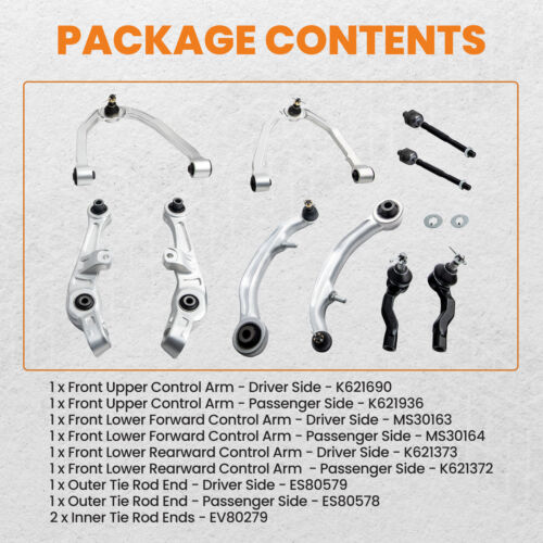 Suspension Kit Front Upper & Lower Control Arm For Nissan 350Z 2003 - 2009 RWD - Picture 3 of 14