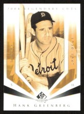 2004 SP Legendary Cuts HANK GREENBERG Base Baseball card DETROIT TIGERS