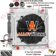 For 1970-1972 Dodge Dart Plymouth Duster Valiant 5.6L 3 Row Radiator Shroud Fan