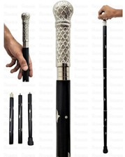 Solid Brass Vintage Head Handle Handmade Victorian Walking Stick Wooden Cane