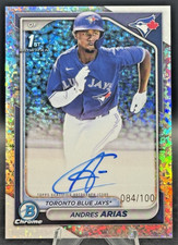Andres Arias 2024 Bowman Chrome 1st Auto #CPA-AAR Mini Diamond /100