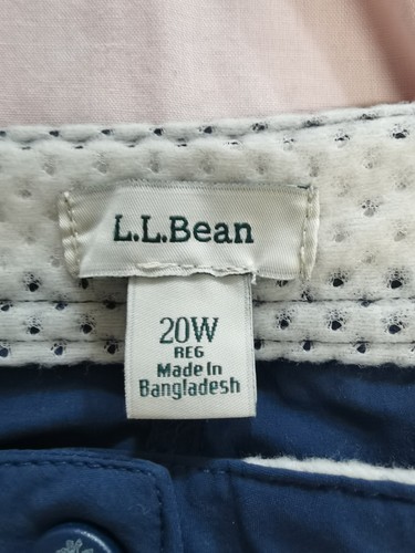 LL Bean Shorts Womens 20W Blue Stretch Zip Pocket Active Trail Hiking Outdoor - Picture 4 of 7