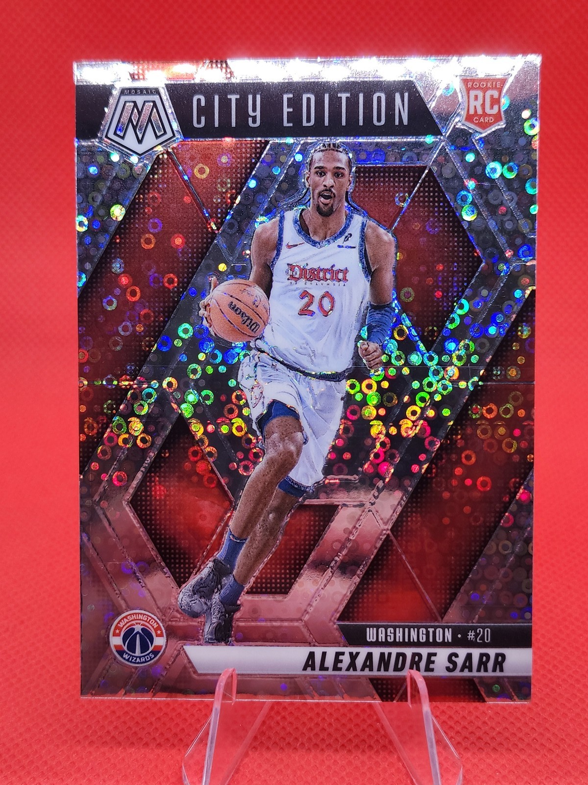 2024-25 Mosaic City Edition Alexandre Sarr Fast Break Silver Mosaic Prizm RC