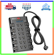Power Strip Surge Protector with 22 AC Outlets and 6 USB Charging Ports 6.5Ft ..