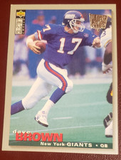 1995 Upper Deck Silver Players Club #123 Dave Brown QB New York Giants
