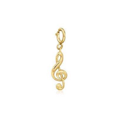 Ross-Simons 18kt Gold Over Sterling Treble Clef Charm