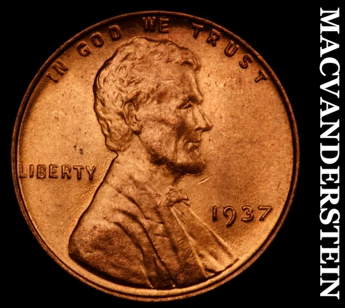 1937 Lincoln Wheat Cent- Choice Gem Brilliant Uncirculated Luster #i9521
