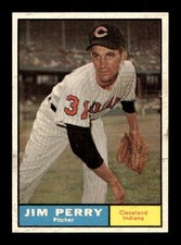 1961 Topps #385 Jim Perry Indians VG-EX *2y