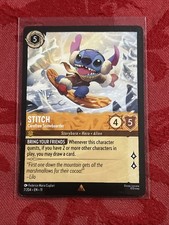 Lorcana Winterspell - Stitch - Carefree Snowboarder - 7/204 - Rare - NM/M