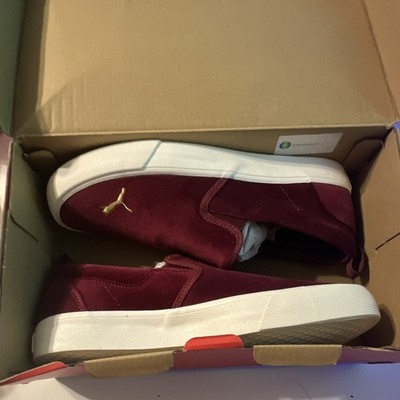 PUMA Bari Comfort Velvet SoftFoam+ Slip-On Sneakers Burgundy 390658 02