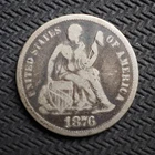 1876  *P  *SEATED LIBERTY SILVER DIME   **NICE**  FREE SHIPPING! C2597