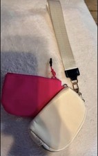 Mini Zip Around Wristlet Wallet Women Dual Pouch Portable