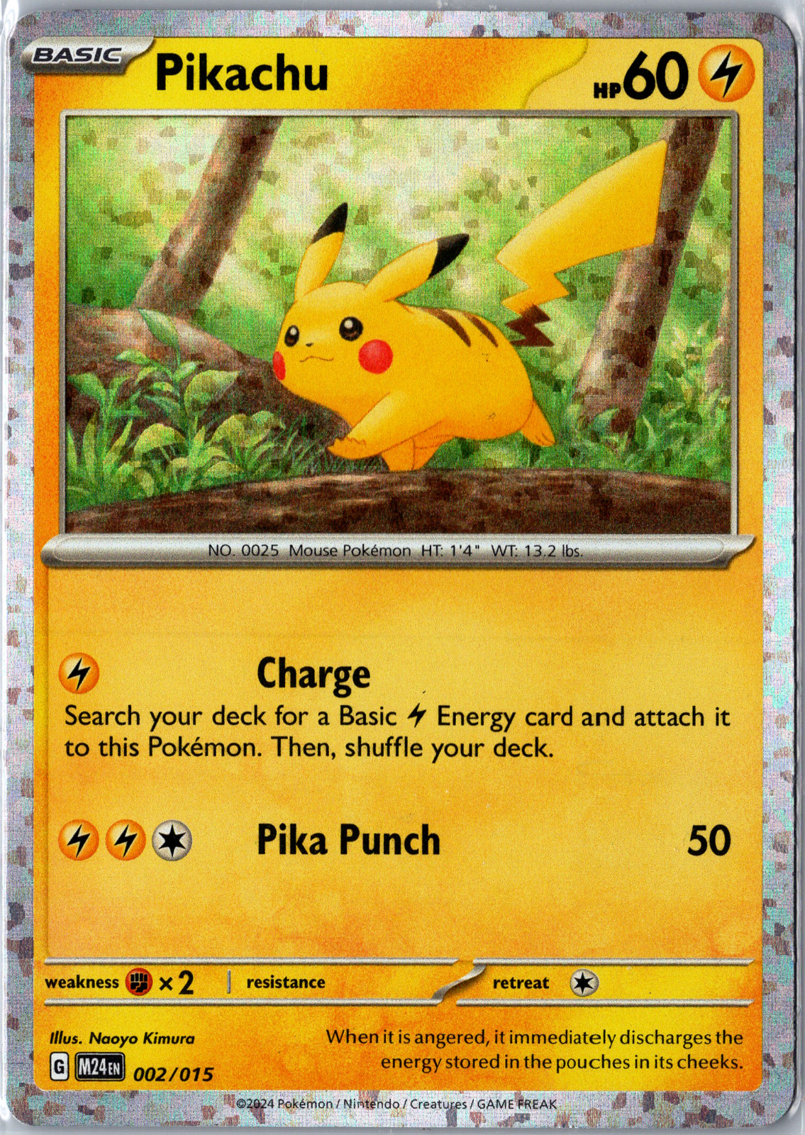 McDonald's Pokémon Collection 2024 - 002/015 Pikachu - Holo