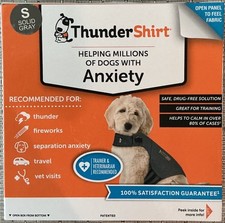 THUNDERSHIRT FOR DOGS 15-25 POUNDS SMALL SOLID GRAY BEST SOLUTION ANXIETY