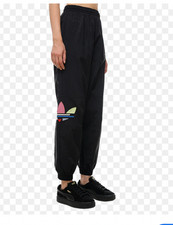 Adidas Adicolor Shattered Trefoil Track Pants Womens XSmall Nylon Ankle Cuffed