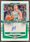 Jaden Springer 2024-25 Panini Donruss Optic Signature Series Auto Celtics