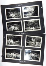 1944 LOT OF 8 NORWALK CT PHOTOS YOUNG WOMEN AT BROOKSIDE VILLAGE CREEK 3x5 OOAK
