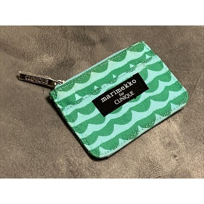 Marimekko x Clinique Wavy Green Zipper Coin Purse - NWOT, Never Used