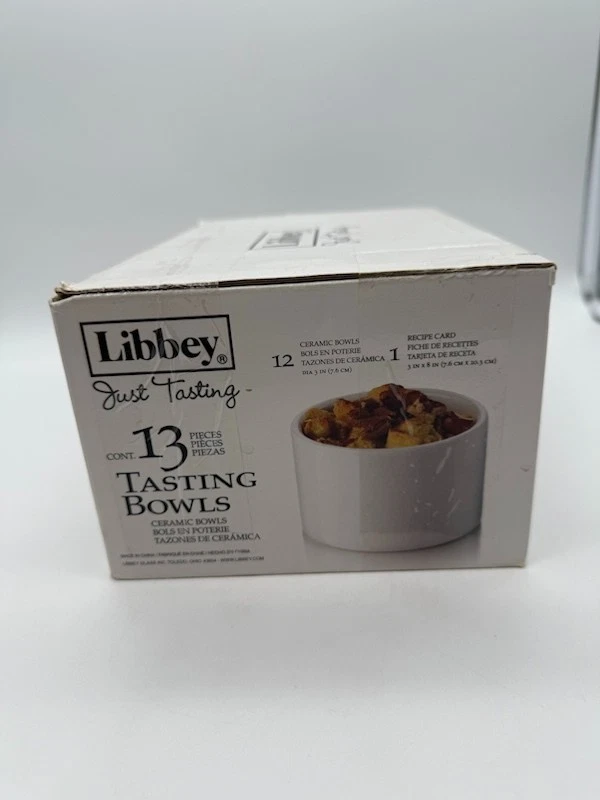 Libbey Just Tasting 12 Piezas Cuencos de Degustación Cerámica Blanca en Caja Original Foto 2 de 4