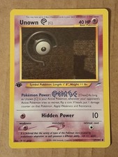 Pokemon Unown C 57/105 1st Edition NEO Destiny MP Sm Crease Bottom Left Corner on eBay
