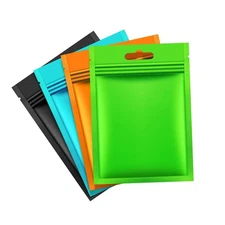 Hestya 200 Pieces Film Resealable Bags Polyester Odor Proof Bags Aluminum Foi...