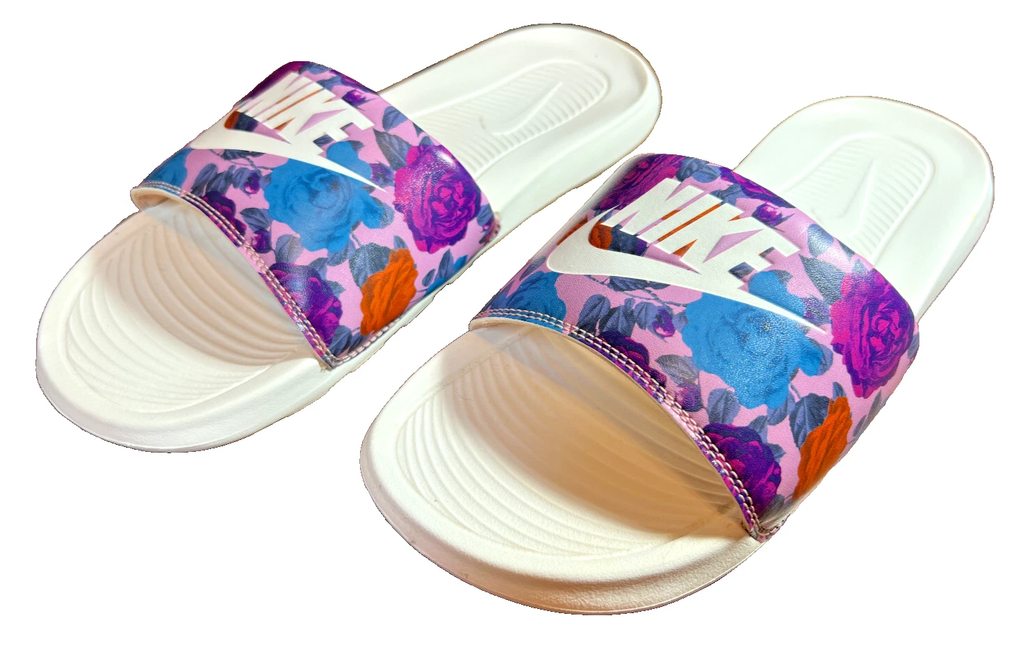 Slides floreali Nike™ Victori One Beach Pool ~ CN9676 600 donna taglia 10 ~ In perfette condizioni