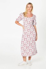 Dorothy Perkins Floral Midi Dress Womens Daywear Dresses