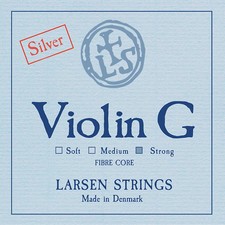 Larsen Original Violin G String 4/4 Size Silver Wound, Heavy Gauge, Ball End