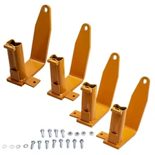 4 Pack  Yellow Powder Coated Camper Tie Downs Fir for TDSF