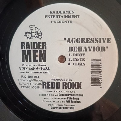 Raidermen    Aggressive Behavior / Hostile Takeover 12'' US-1998 PRESS NM