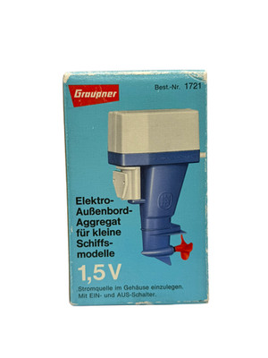 Graupner 1721 Elektro Außenbord Aggregat 1,5V Schiff Modellboot Vintage 