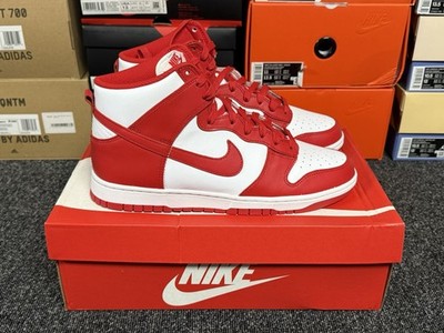 Nike Dunk High Retro White University Red Sneakers DD1399-106 Mens Size 10 NEW