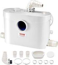 Macerator Pump 900W 48 GPM Flow 40 ft Head Lift Pump for Toilet Basement Sink