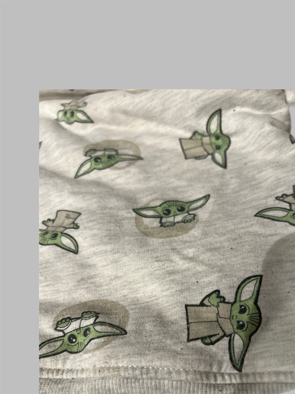 OFF WHITE Felpa con cappuccio Star Wars bambino 3T pelliccia sintetica manica lunga zip panna verde