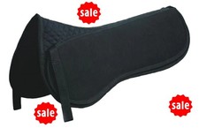 ADJUSTABLE SHOCK ABSORBING HALF PAD  Rhinegold Elite Saddle Pad Full Size Black