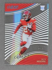 2022 Panini Chronicles Clear Vision Rookies Holo Silver 24/25 Skyy Moore 0q0m