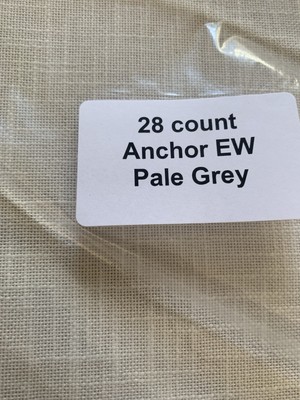 28 Stück 70 x 50 cm Anker hellgrau gezählt Kreuzstich Stoff Neu