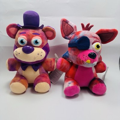 Funko FNAF Funtime Foxy & Freddy Tie Dye Plush 2022 Five Nights At Freddys