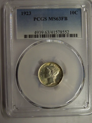 PCGS MS 63 Full Bands 1923 Mercury Dime