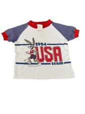 Vintage 1984 Team USA Bugs Bunny Little Kids T Warner Bros Looney Tunes